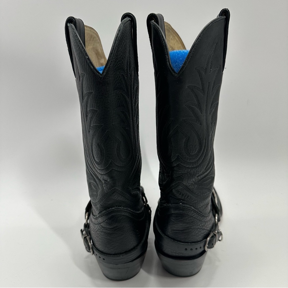 Durango Vintage Black Chain Western Cowboy Boots - Picture 3 of 9